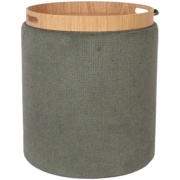Pufs/galds HIRO D39xA44cm, zaļš, ar uzglabāšanas v