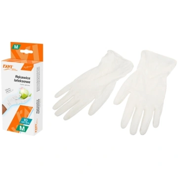 Latex gloves 10 pcs M, 4.2 x 8.5 x 20, 00969, Simp