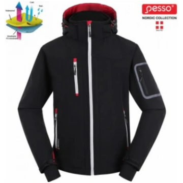 Softshell jaka Acropolis, 3XL, Pesso, melna, ar ka