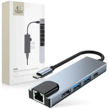 Tech-Protect V3 5-in-1 USB-C centrmezgls – USB-A 3