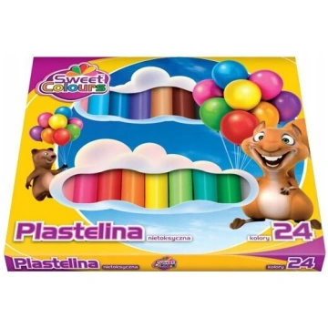 Apaļš, mīksts, netoksisks plastilīns 24 krāsas