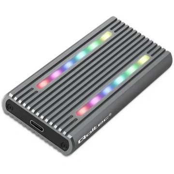 Qoltec Enclosure for M.2 SSD | SATA | NVMe | RGB L