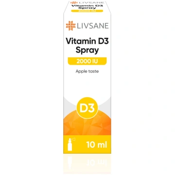 LIVSANE Vitamin D3 Spray 2000 IU izsmidzināms šķid
