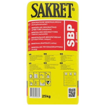 Minerālais dekoratīvais apmetums Sakret SBP (biezp