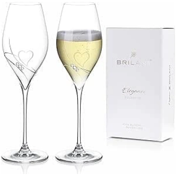 Romantiskas kaislības gulbju Prosecco glāzes - šam