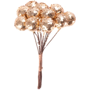 Zariņš MagicHome Ziemassvētki, ogas, zelts, 9 cm