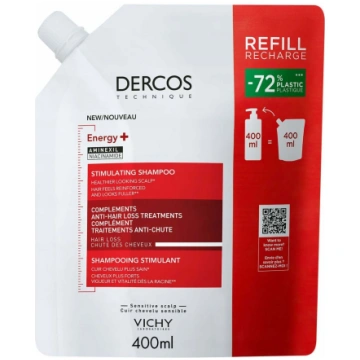 Šampūns, papildināšanai Dercos Energy +, 400 ml