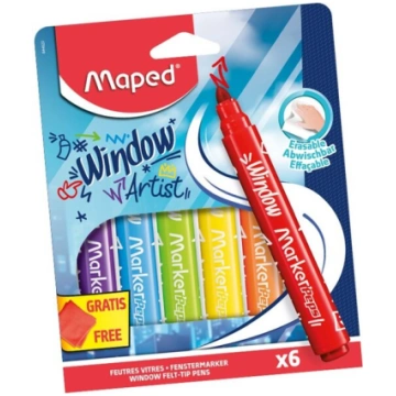 Flomāsteri stikla virsmām Maped, 6 gab
