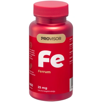 PROVISOR Dzelzs (Fe) 25 mg tabletes, 60 gab. DOMUS