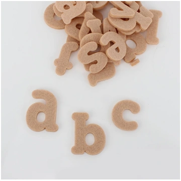 Set of 26 lowercase block felt letters - font 2 ID