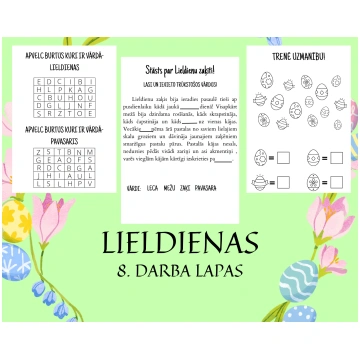 "Lieldienas" darba lapas Pirmsskola