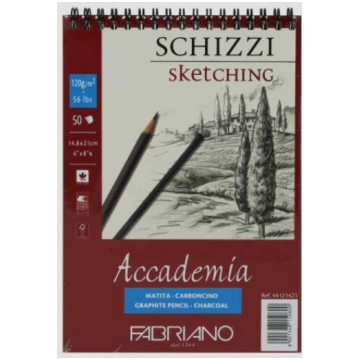 Blocco Schizzi Accademia - Spirale Grana Naturale 