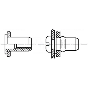 Rivet nuts | M8 | aluminium | BN: 4574 | Ømount.ho