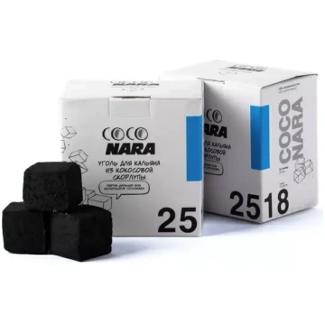 Dabīgās kokosriekstu ogles “Coconara 25 mm” 18 gab