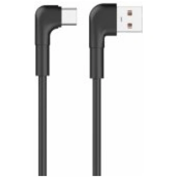 maXlife MXUC-09 angle cable USB - USB-C 1m 3A Blac