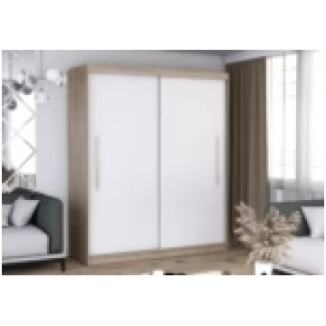 SKAPIS RICO II 203 cm - Balts + Sanoma ozols