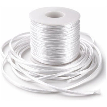 Virve satīns balts, 1mm (10m) TavoSapnas