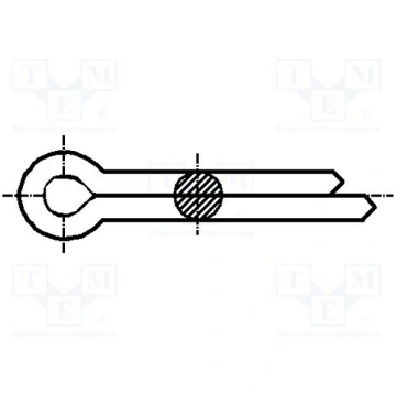 Cotter pin; A2 stainless steel; BN 687; Ø: 1mm; L: