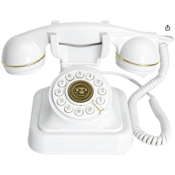 Lietots - Balts retro telefons, audio viesu grāmat