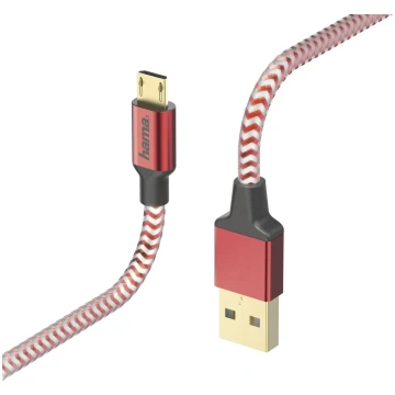 Hama 00178288 Reflective Charging/Data Cable, Micr
