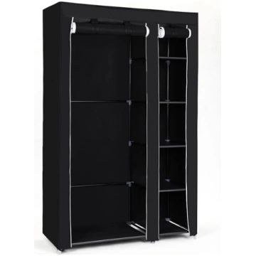 Songmics Double Canvas skapis drēbju skapis drēbju