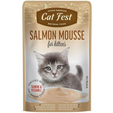 CatFest Kitten Salmon Mousse 70g - Mitrā papildbar