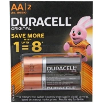 Baterijas Duracell AA Alkaline 2pack (500039400428