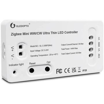 Ultra Mini LED kontrolieris WW/CW GL ZigBee HUE TU