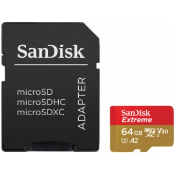 SanDisk Extreme 64 GB MicroSDXC UHS-I Class 10 + a