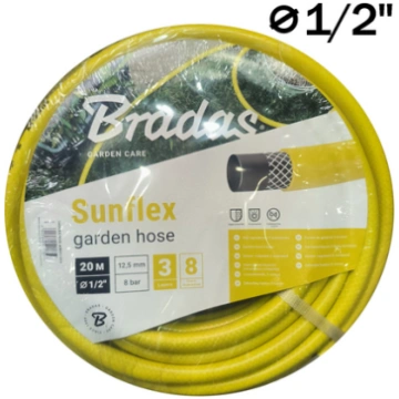 Šļūtene SUNFLEX Bradas 1/2 collas /20m dzeltena