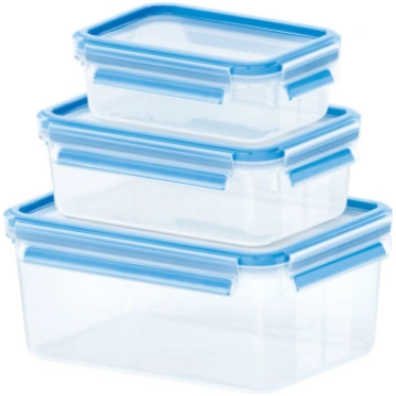 EMSA CLIP & CLOSE Box Rectangular Blue, Transparen