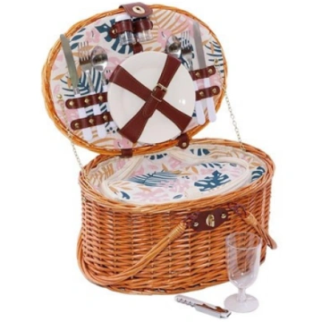 CESTO DA PICNIC IN VIMINI OVALE Arredo Giunco
