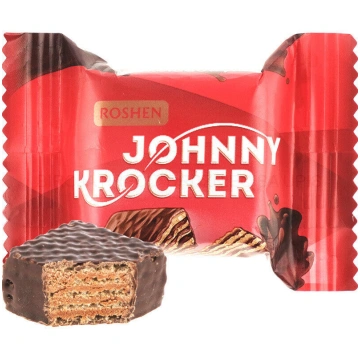 Roshen vafeļu konfektes šokolādes glazūrā Johnny K