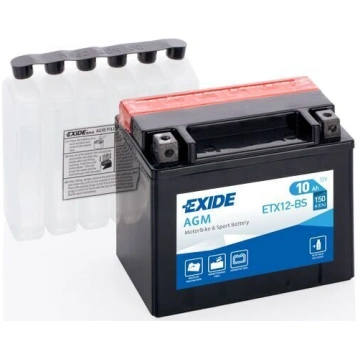 Exide moto akumulators 12V 10Ah YTX12-BS AGM 150x8