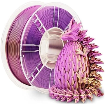 Zīda PLA 3D printera filaments, divu toņu zīda zel