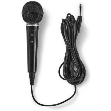 Nedis MPWD15BK Mikrofons / 5m / Melns