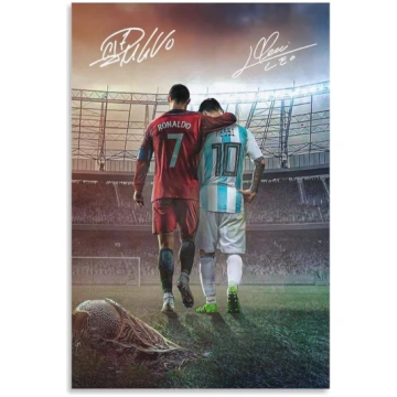 Messi Ronaldo Plakāts Sienas māksla Audekls Print 