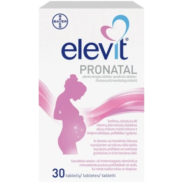 Elevit Pronatal grūtnieču vitamīni, 30 apvalkotās 