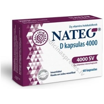 Nateo D kapsulas 4000 Iepakojumā 60 kapsulas