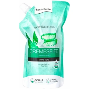 SOFT & GENTLE krēmziepes ALOE VERA rezerve 500ml (