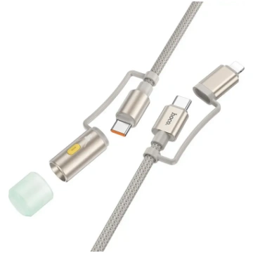 Cable All-in-one USB C / Lightning to USB C / LED 