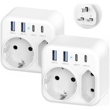 2 iepakojuma ceļojuma adapteris UK Adapter England