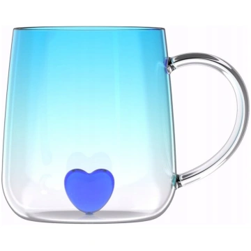 Vialli Design Szklanka niebieska 350ml Heart AG 19