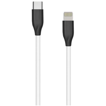 Silicone Cable USB Type C- Lightning, 2m (white) C