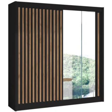 Garderobes skapis ar spoguli SANTINO 203x215x61 cm