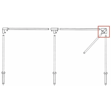 Windbreak pole corner piece, steel