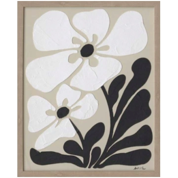 Glezna ar rāmi 40x50cm, ziedi 2 88632