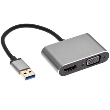 RoGer DrongDisplay Adapteris USB to VGA/HDMI + Aud
