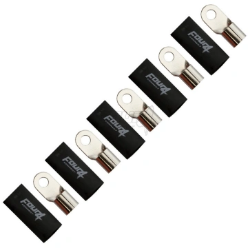 Four Connect ring terminal for cable, BLACK (M8, 5