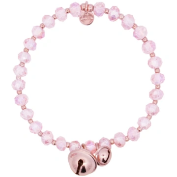 Bracciale elastico campanelli rosa - Crystal Rainb